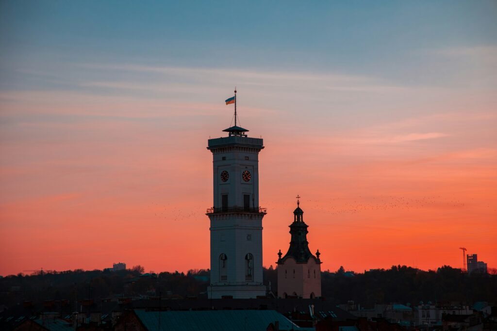 lviv city guide sunset