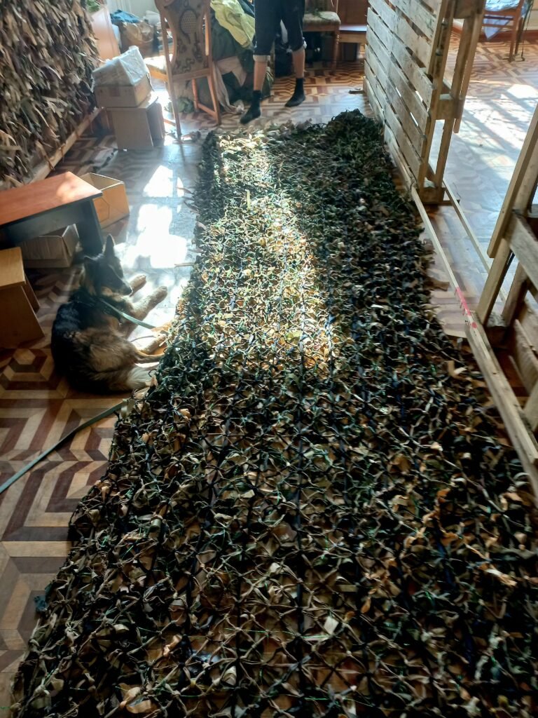 making camouflage nets in lviv